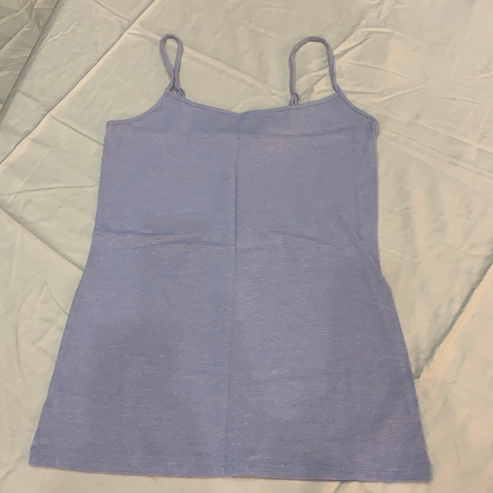LOFT blue shimmer tank top/camisole